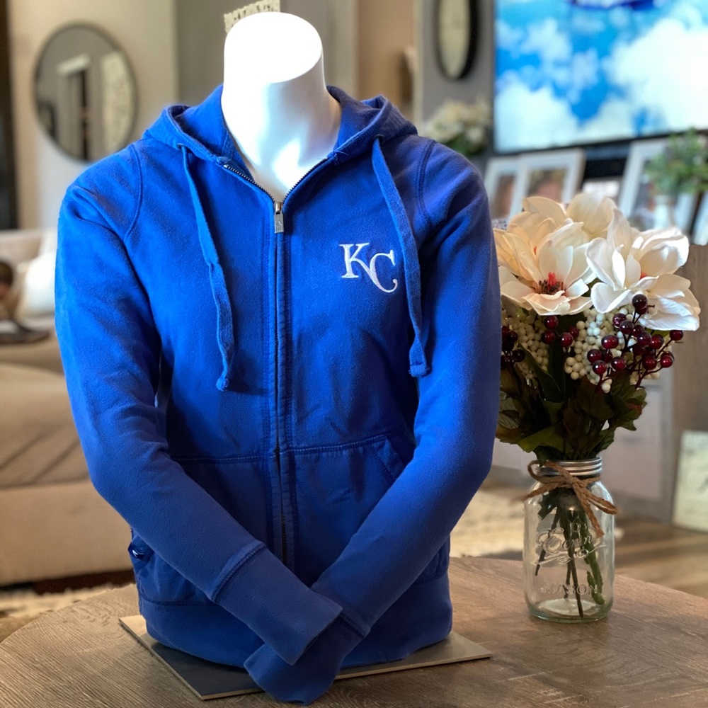 💙Kansas City Royals Zip Up Hoodie/Blue/Small💙